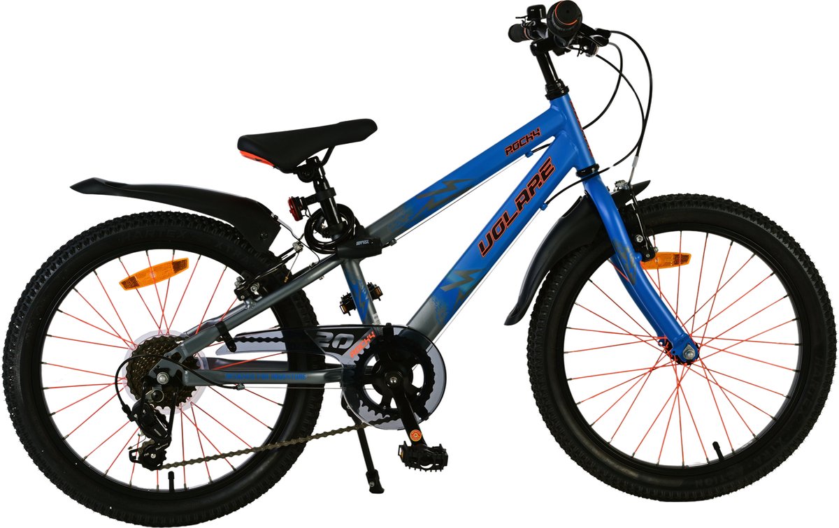 Volare Rocky - Kinderfiets - 20 inch - 7 versnellingen - Blauw