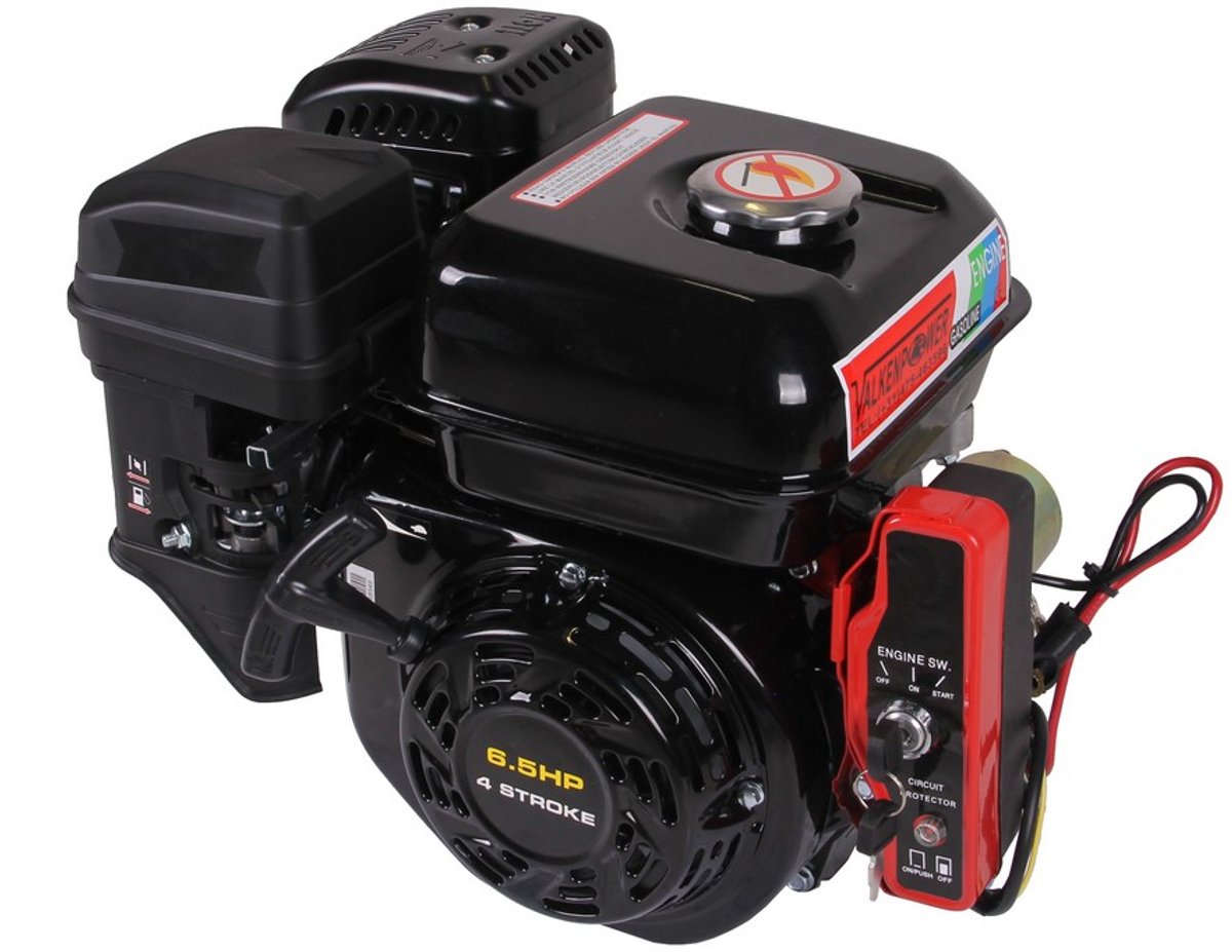 Benzinemotor E-start 6.5pk asmaat 20mm