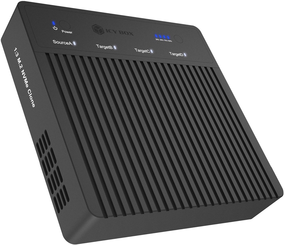ICY BOX IB-4013MCL-C4 4-Bays USB4 Duplicator (1:3 klonen) dockingstation