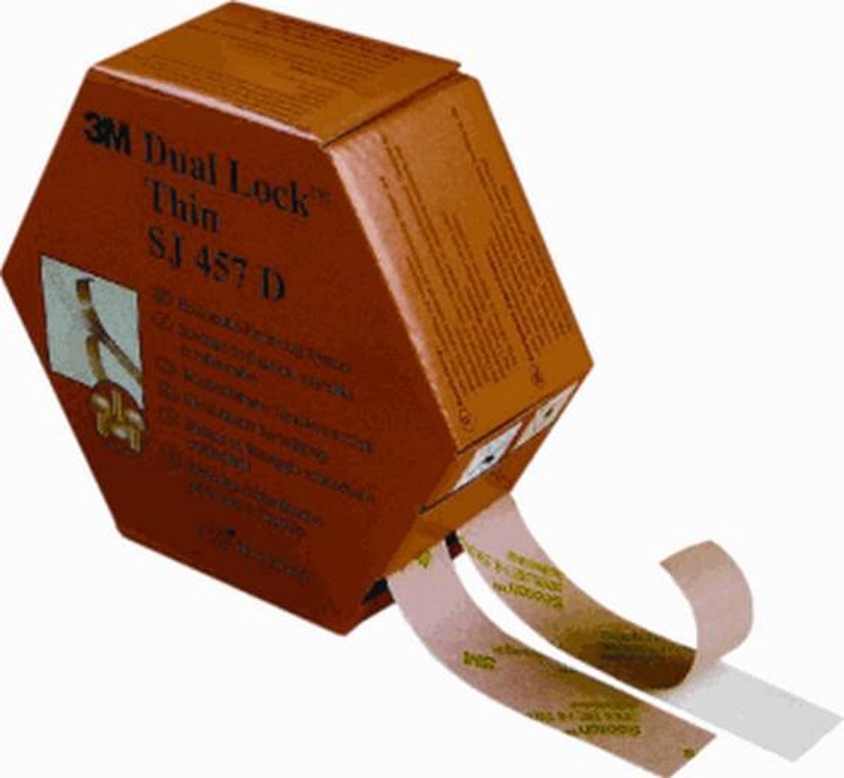 3M SJ 457D Dual Lock Klittenband Om vast te plakken Paddenstoel (l x b) 5000 mm x 25 mm Doorschijnend 5 m