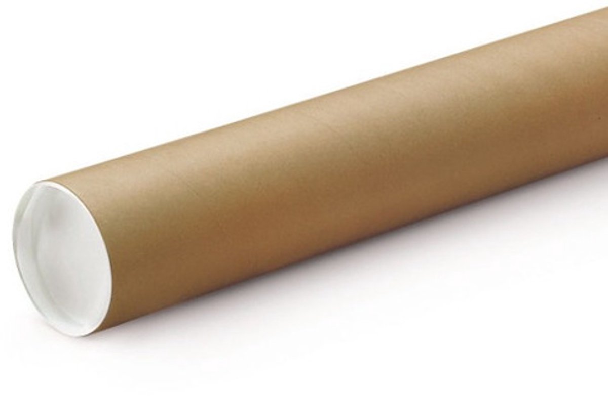 Poster koker van karton - 30x - 780 x 60 mm - Bruin - Verzendkokers - Voor A0 formaat papier -