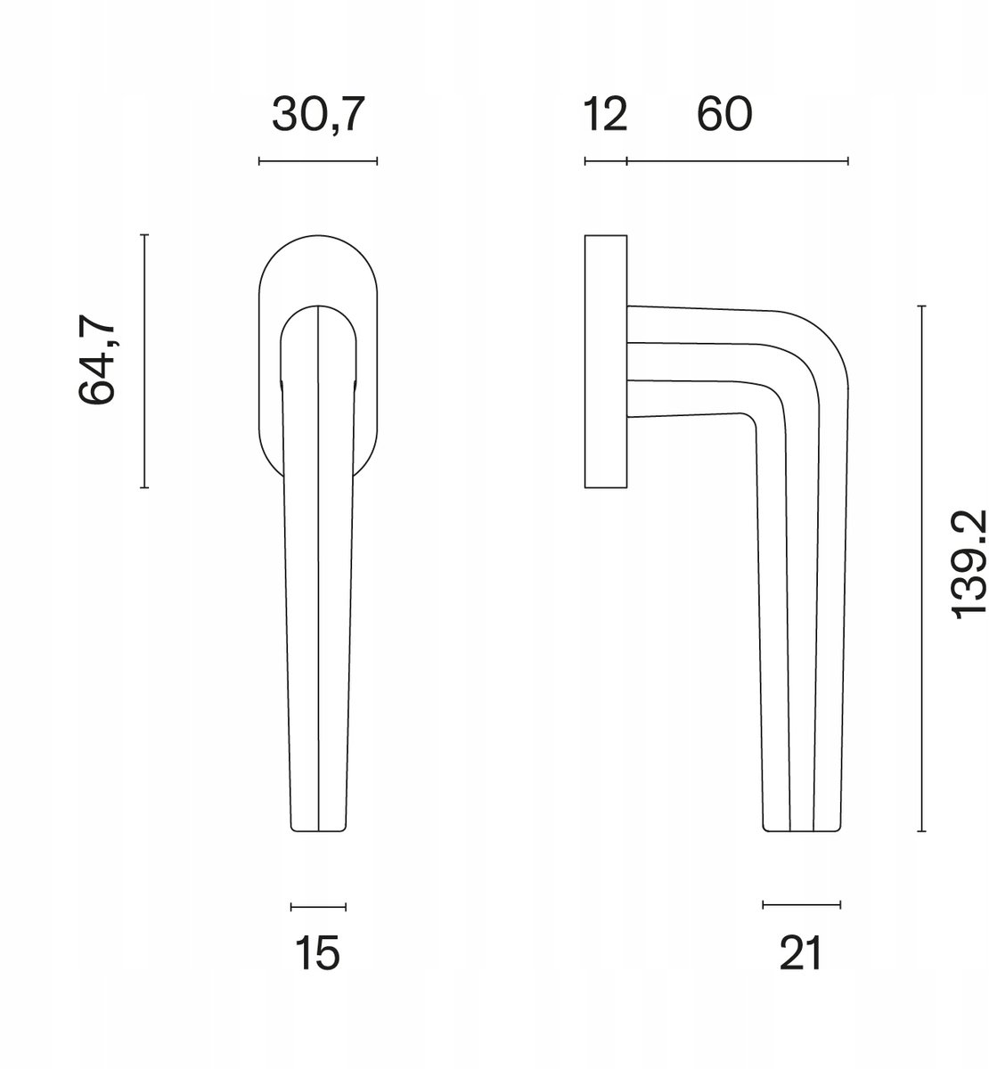 Aprile | Raamkruk Funkia R | Goud PVD