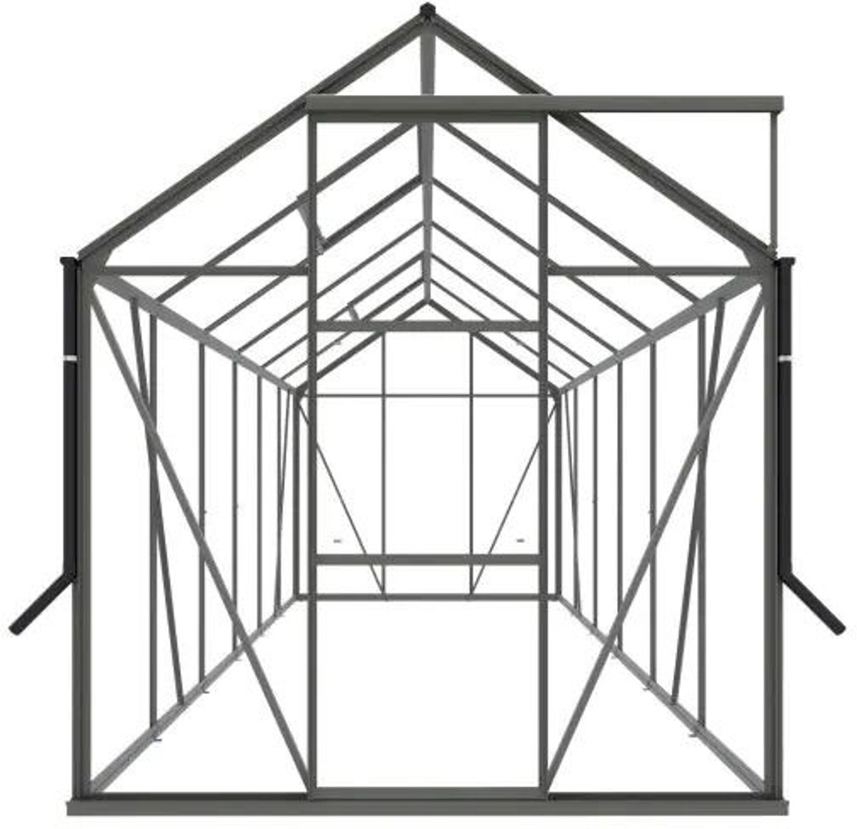 Tuinkas Kate IV Full Options groengrijs 3 mm veiligheidsglas Royal Well - Royal well