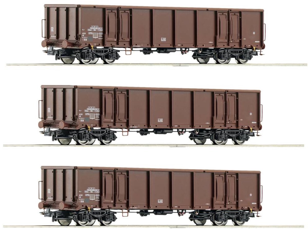 Roco 6600103 H0 3 open goederenwagens van de DR