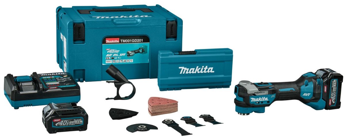 Makita TM001GD201 Accu multitool + accessoires XGT 40V Max 2.5Ah in Mbox