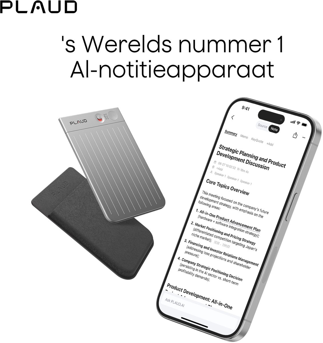 Plaud Note Pro dicteerapparaat