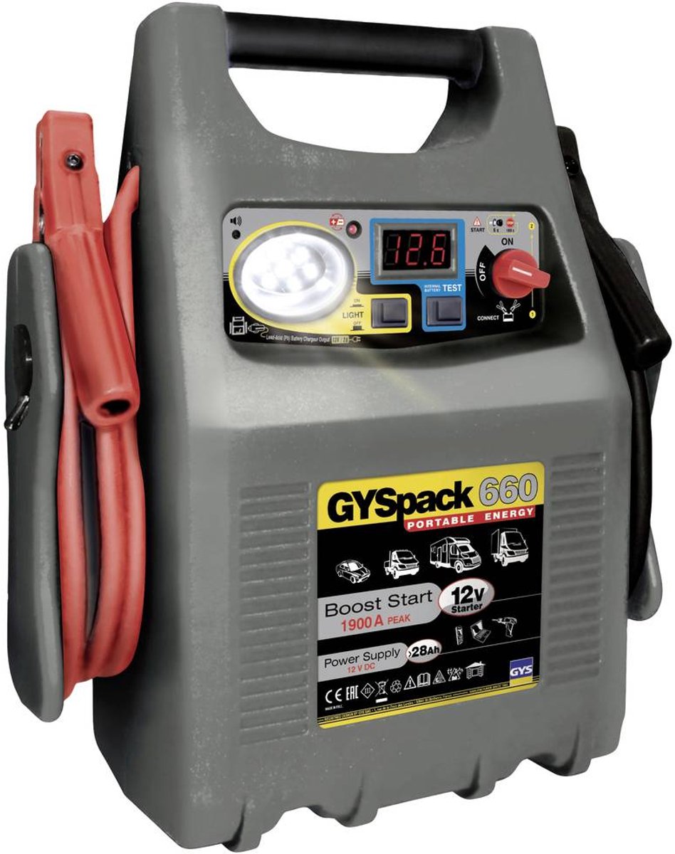 GYS Snelstartsysteem Gyspack 660 027862 Starthulpstroom: 640 A Werklamp, Spanningsomvormer 230 V, Verpolings- en elektronicabescherming