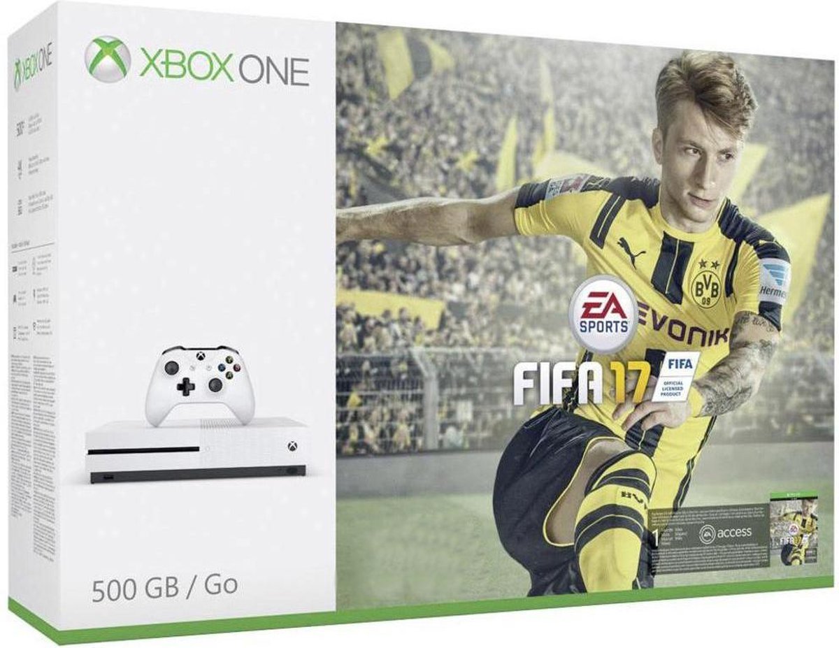 Xbox One S, Console 500GB + FIFA 17 Game (Digitale Download)