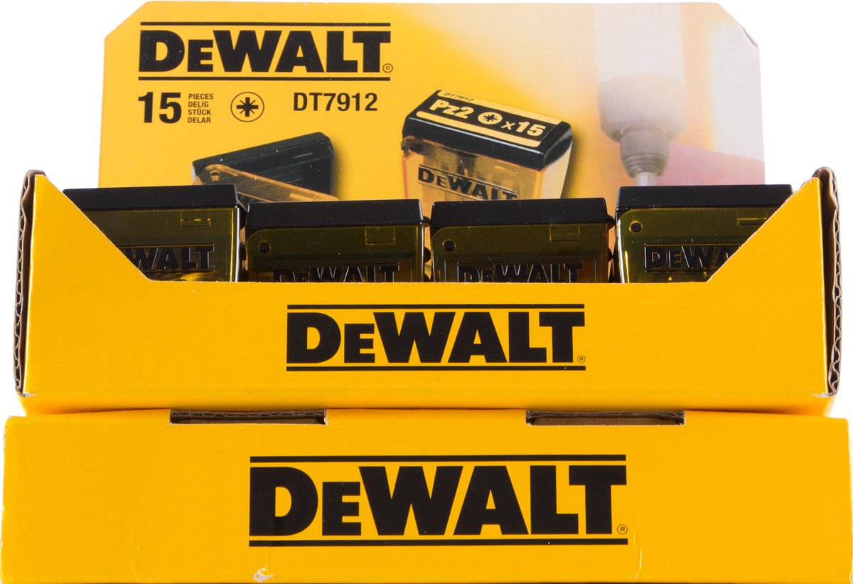 DeWalt Accessoires Schroefbitdisplay 20 cassettes DT7912-QZ inhoud 15 stuks Pz2 (lengte 50mm) - DP73-QZ