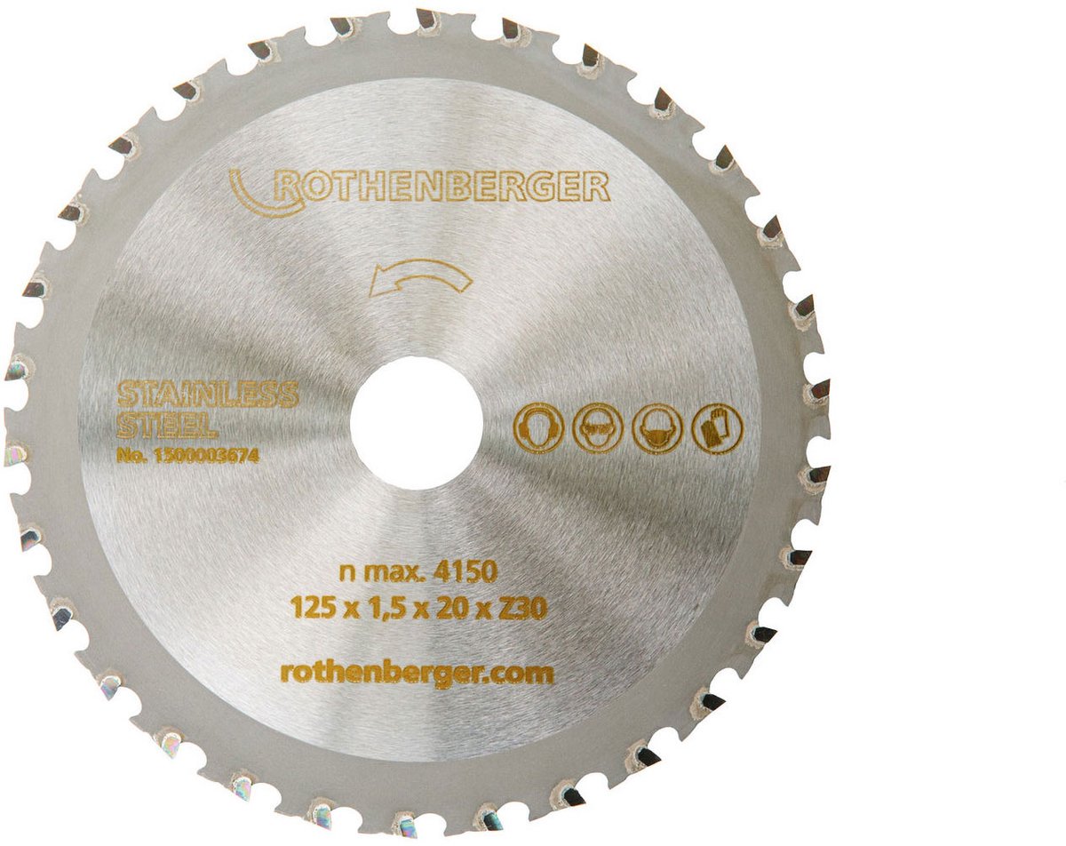 Rothenberger Zaagblad | buiten d. 125 mm aantal tanden 30 | gat d. 20 mm | 1 stuk - 1500003674 1500003674