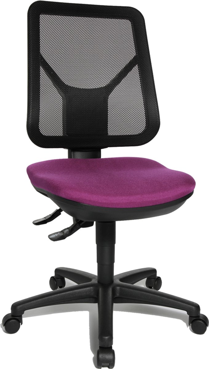 Topstar Bureaudraaistoel | met lendesteun | blauw 430-510 mm | zonder armleuningen draagvermogen 110 kg | 1 stuk - AN800G260 AN800G260