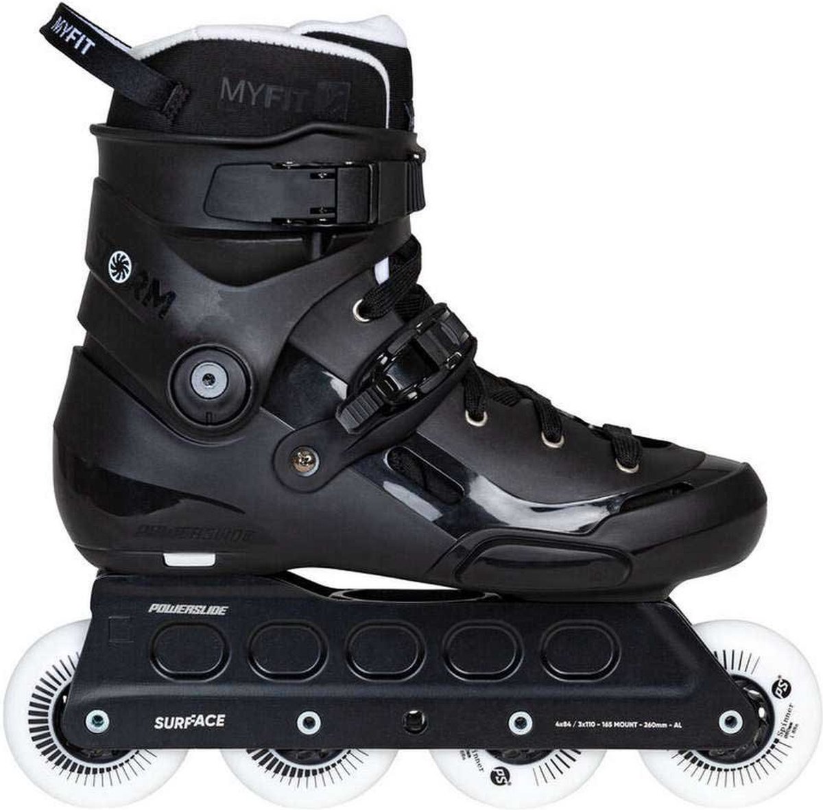 Powerslide - Storm 80 Black - Freeskates - 41-42