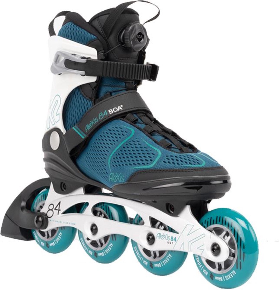 K2 - Alexis 84 Boa Teal White - Recreatie Fitness Skates - 40.5