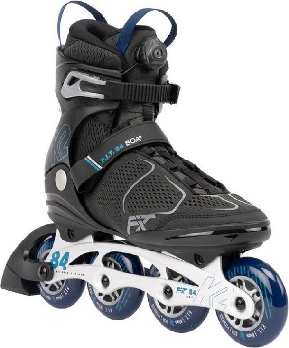K2 - F.I.T. 84 Boa Black Blue - Recreatie Fitness Skates - 44.5