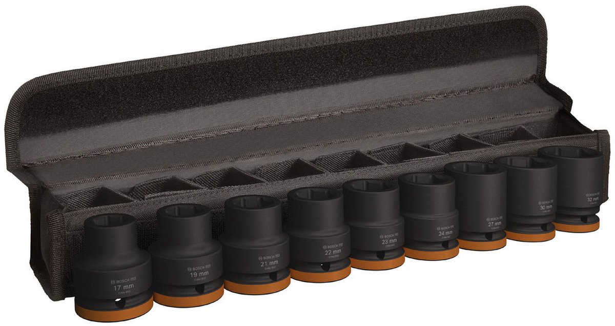 Bosch Accessoires 9-delige Krachtdoppenset 3/4" standaard - 2608003041