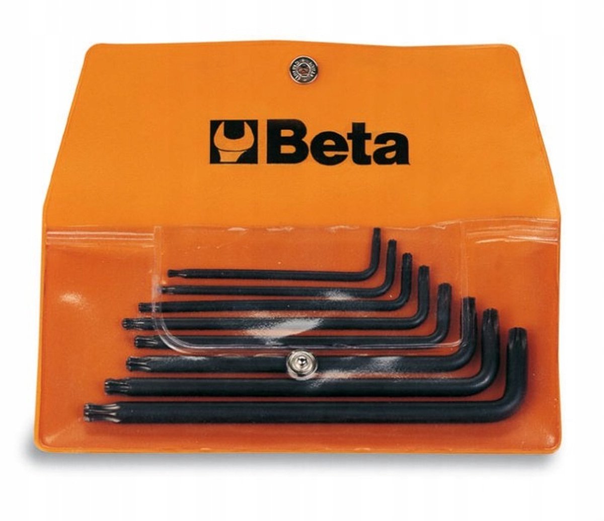 Beta 8-delige set haakse stiftsleutels met Tamper Resistant Torx® profiel (art. 97RTX) in etui 97RTX/B8 - 000970260