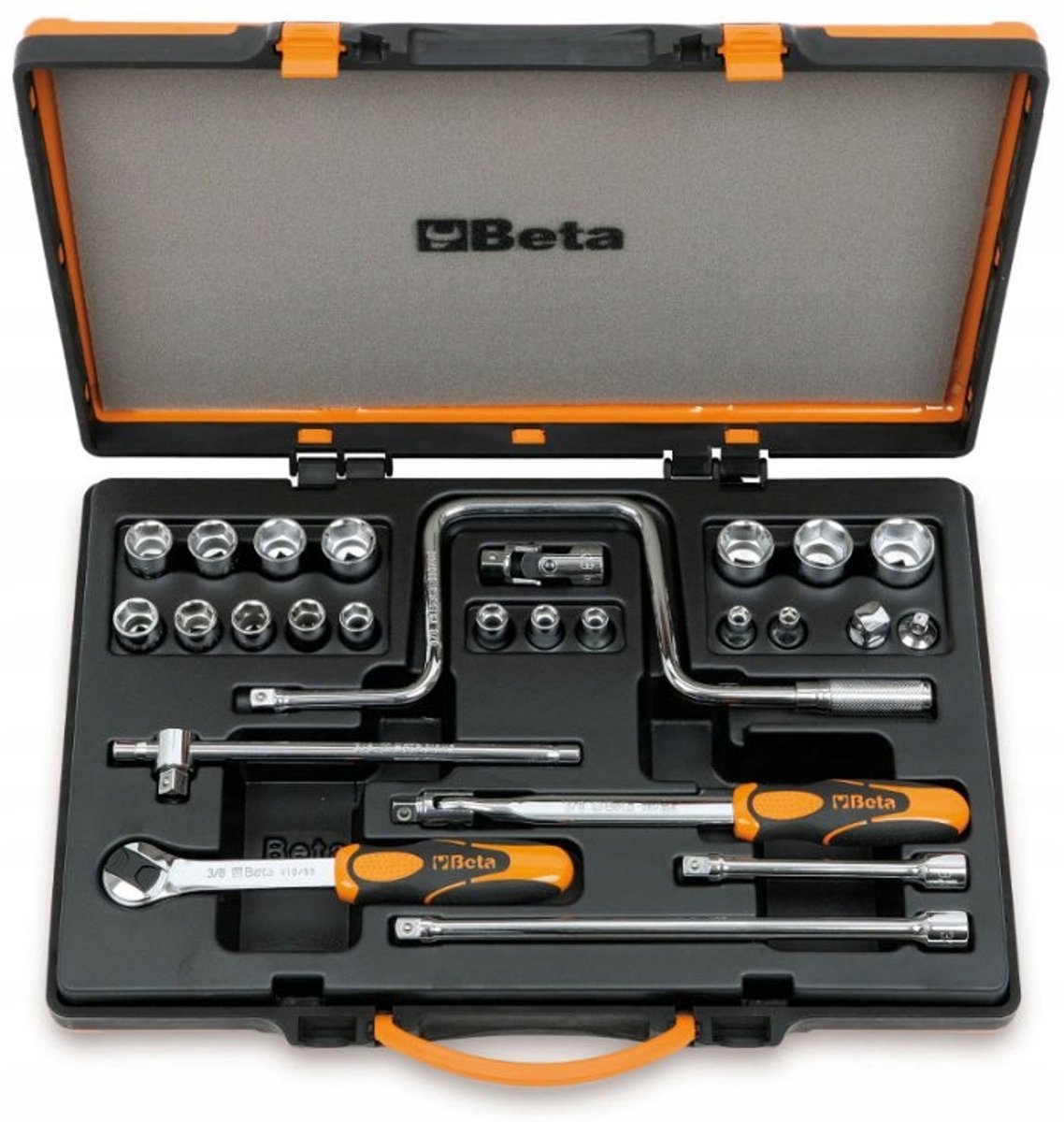 Beta Doppendoos met 17 zeskant dopsleutels en 9 toebehoren 910A/C17 - 009100938