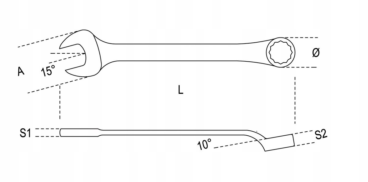 Beta Ringsteeksleutels, extra zware uitvoering 45 70 - 000450070