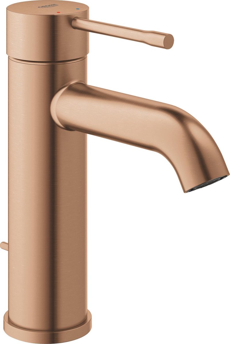 GROHE Essence New - Wastafelkraan - Lage uitloop met trekwaste - Warm Sunset geborsteld (mat brons)