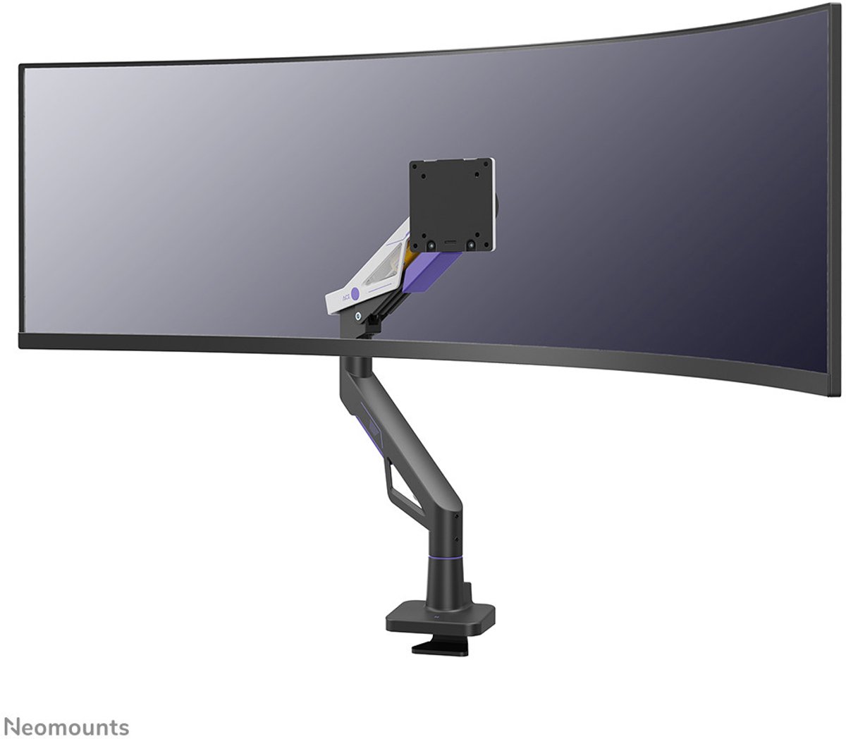Neomounts DS70-256BL1 Gaming monitorarm 24-57” - gasveer - Topfix - 180°-stop
