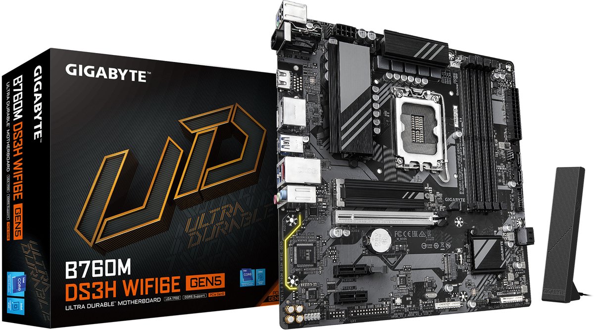 GIGABYTE B760M DS3H WIFI6E GEN5 moederbord