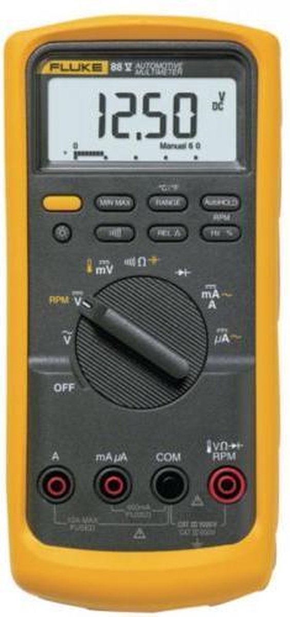 Fluke 88V/A Multimeter Digitaal Automotive CAT III 1000 V, CAT IV 600 V Weergave (counts): 19999