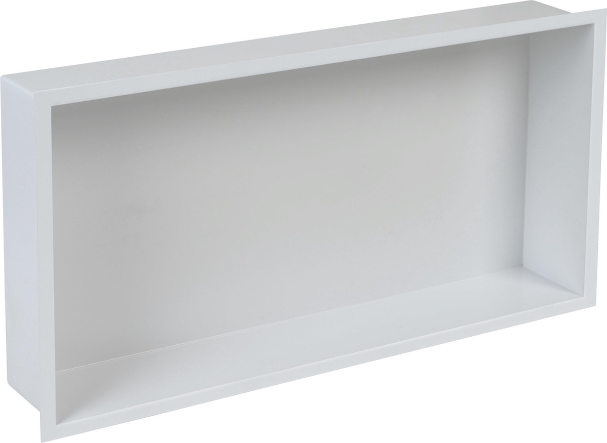 Plieger Inbox Inbouwnis - RVS - 60x30x7.5 cm - Wit
