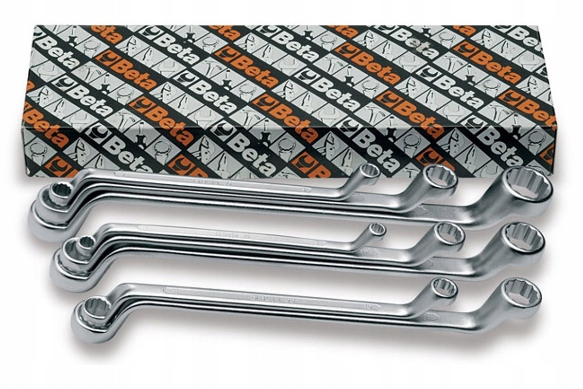 Beta 8-delige set ringsleutels, diep gebogen(art. 90AS) 90AS/8 - 000900298