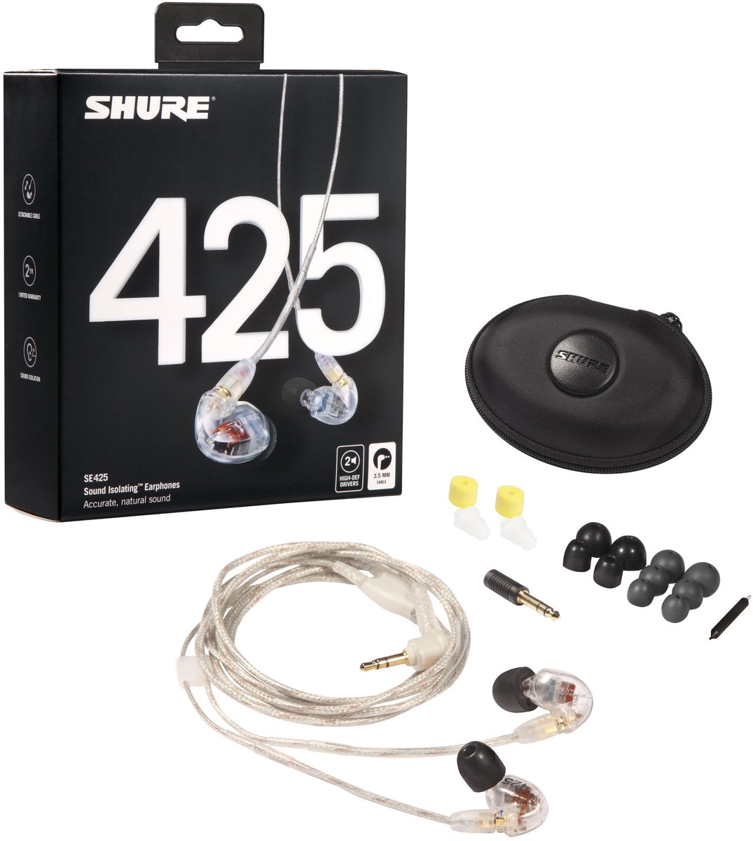 SHURE SE425 Pro Professional Sound Isolating Earphones hoofdtelefoon