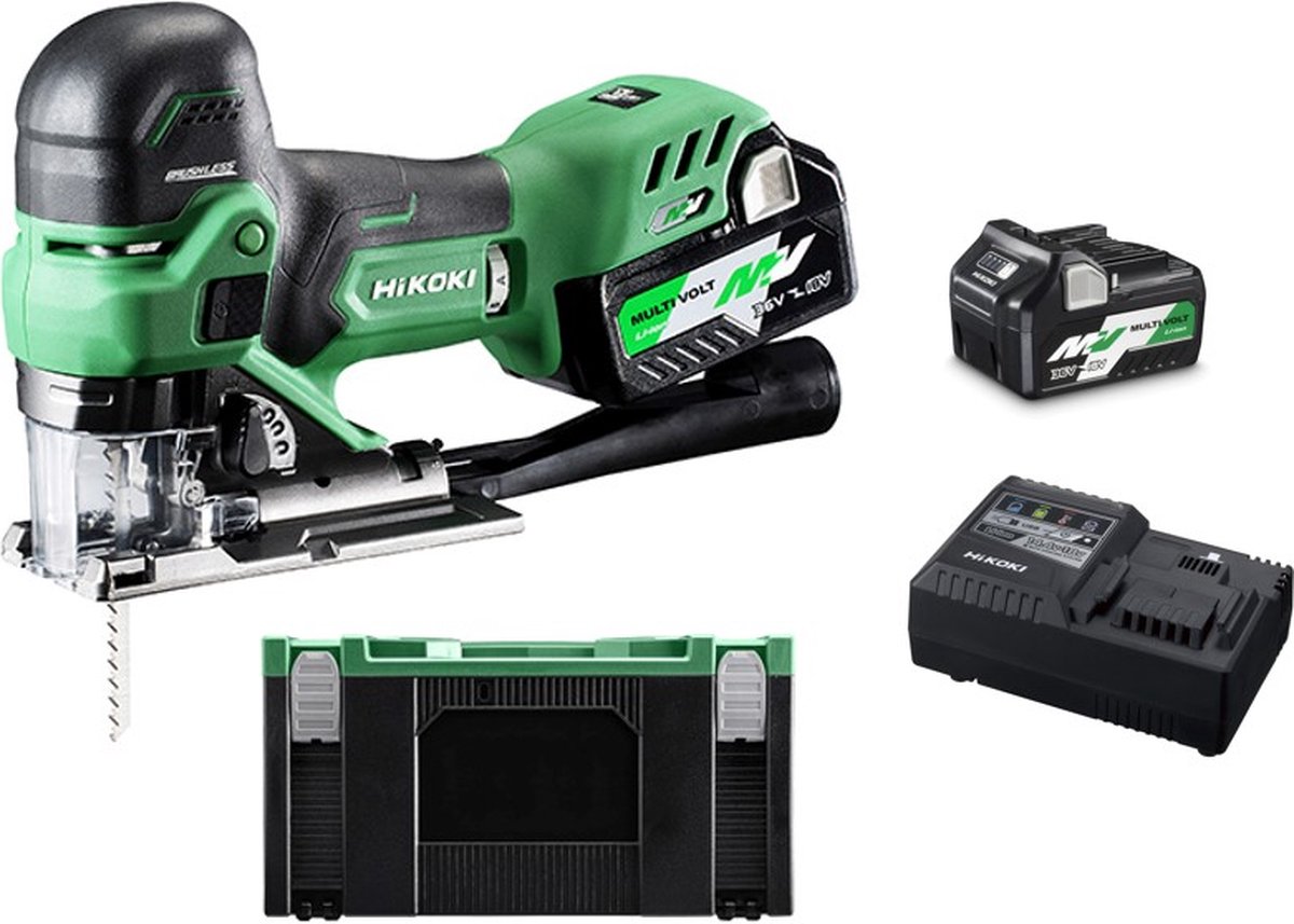 Hikoki CJ36DBWRZ | 36V Accu decoupeerzaag | met accu's en lader, in koffer - CJ36DBWRZ