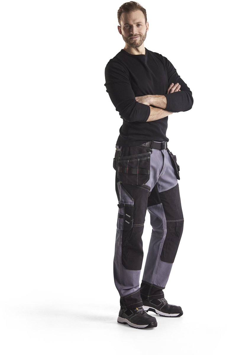Blåkläder Werkbroek X1500 15001370 | Grijs/Zwart | Maat D88 - 7330509256398