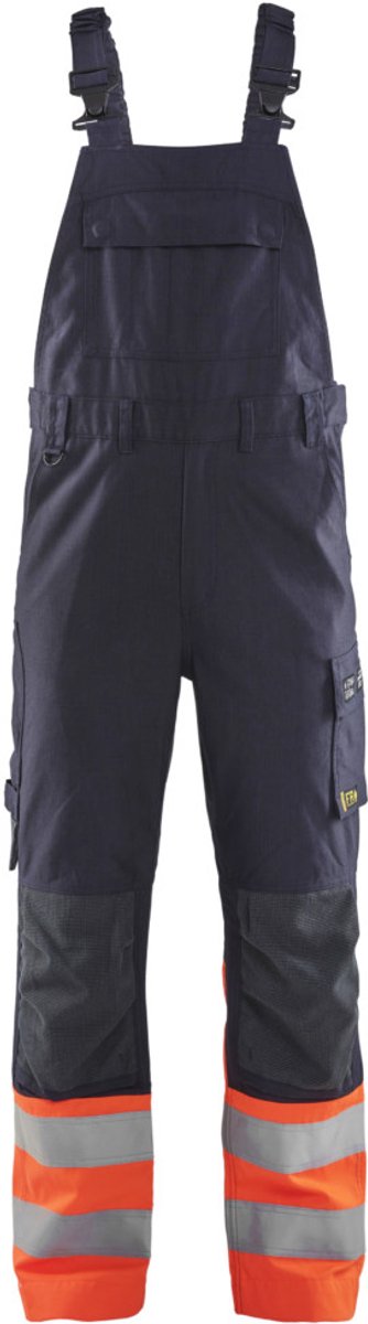 Blåkläder Bretelbroek Multinorm Inherent Klasse 1 28881513 | Marineblauw/Oranje | Maat 60 - 7330509809501