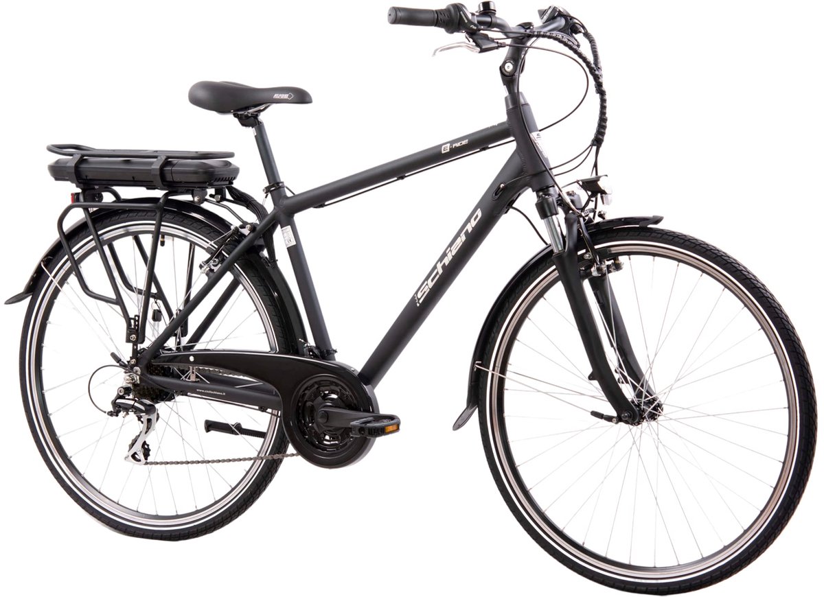 F.lli Schiano E-Ride - E Bike Trekking 28 Zoll - 36V 10.4Ah Abnehmbarer Akku 250W 40Nm - Zwart