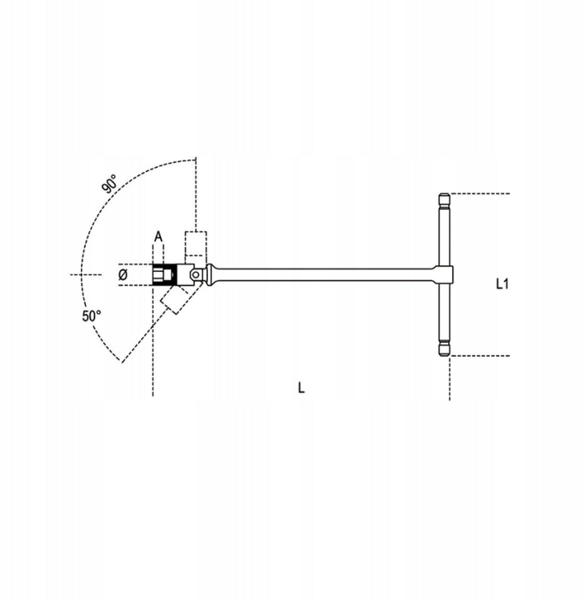 Beta Stift T-sleutels met cardangewricht voor Torx® schroeven 952FTX 6 - 009520106