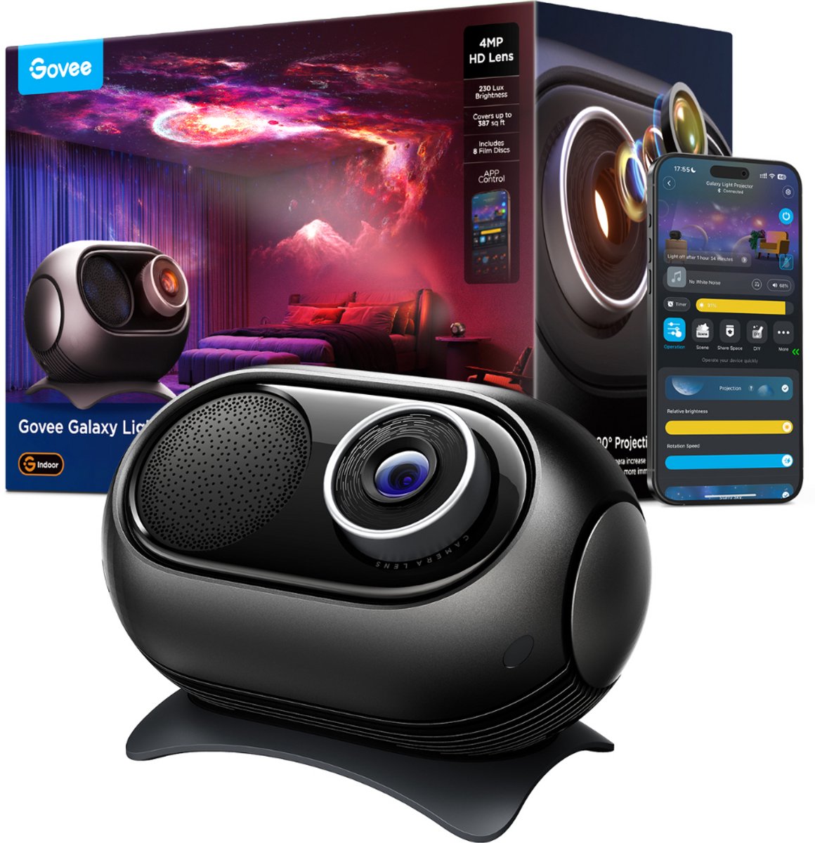 Govee Galaxy Light Projector 2 Pro - Zwart