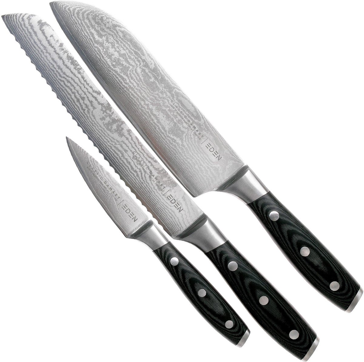 Eden Classic Damast 2030-S07, 3-delige messenset