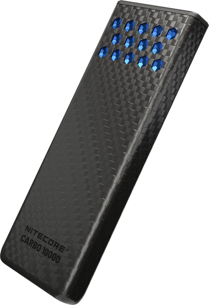 Nitecore CARBO10000 Gen2 Powerbank, 10.000 mAh, blauw