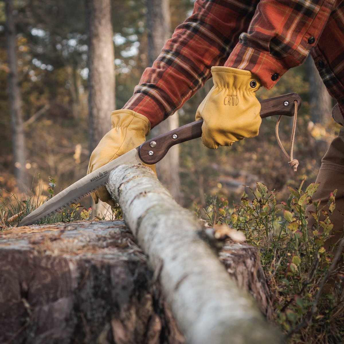 Woxna Ljusnan 113025 Foldable Saw, walnoothout, roestvast staal, vouwzaag, 25 cm