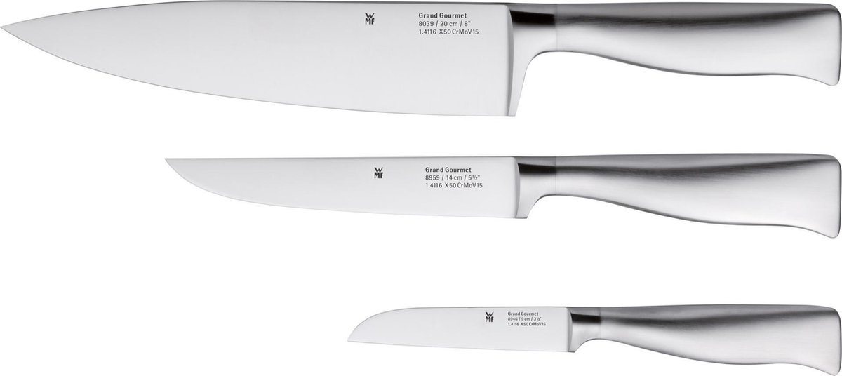WMF Grand Gourmet 1894939992 3-delige keukenmessenset