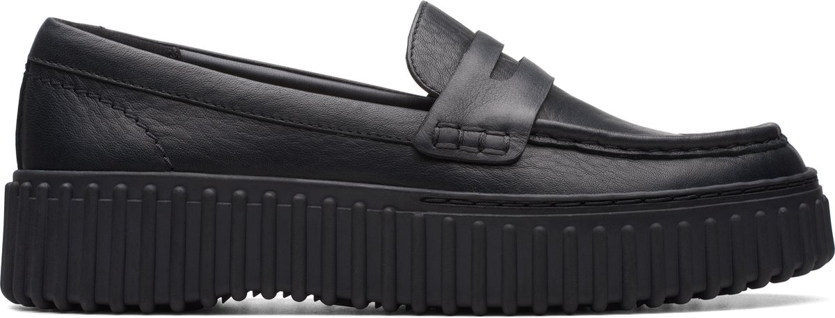 Clarks Torhill Penny Leather Damesschoenen Zwart Comfort Schoenen