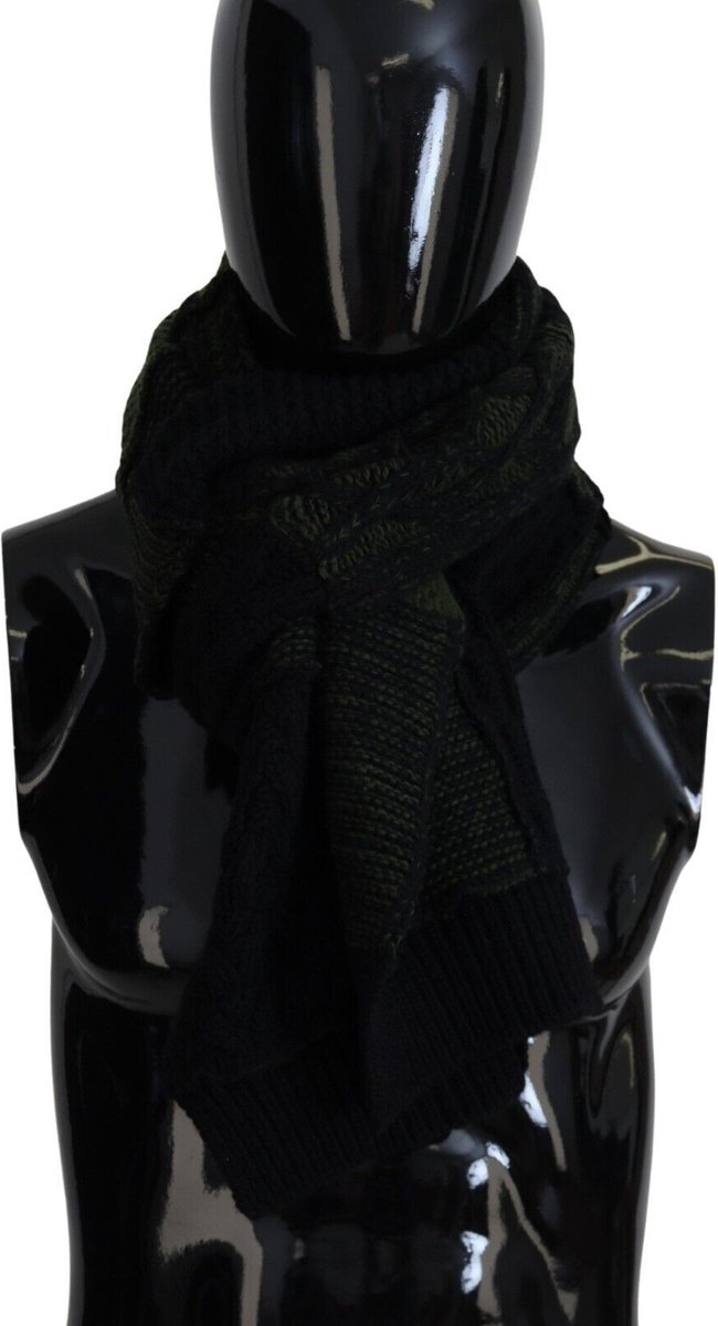 Kabelgebreide Sjaal Olijfgroen