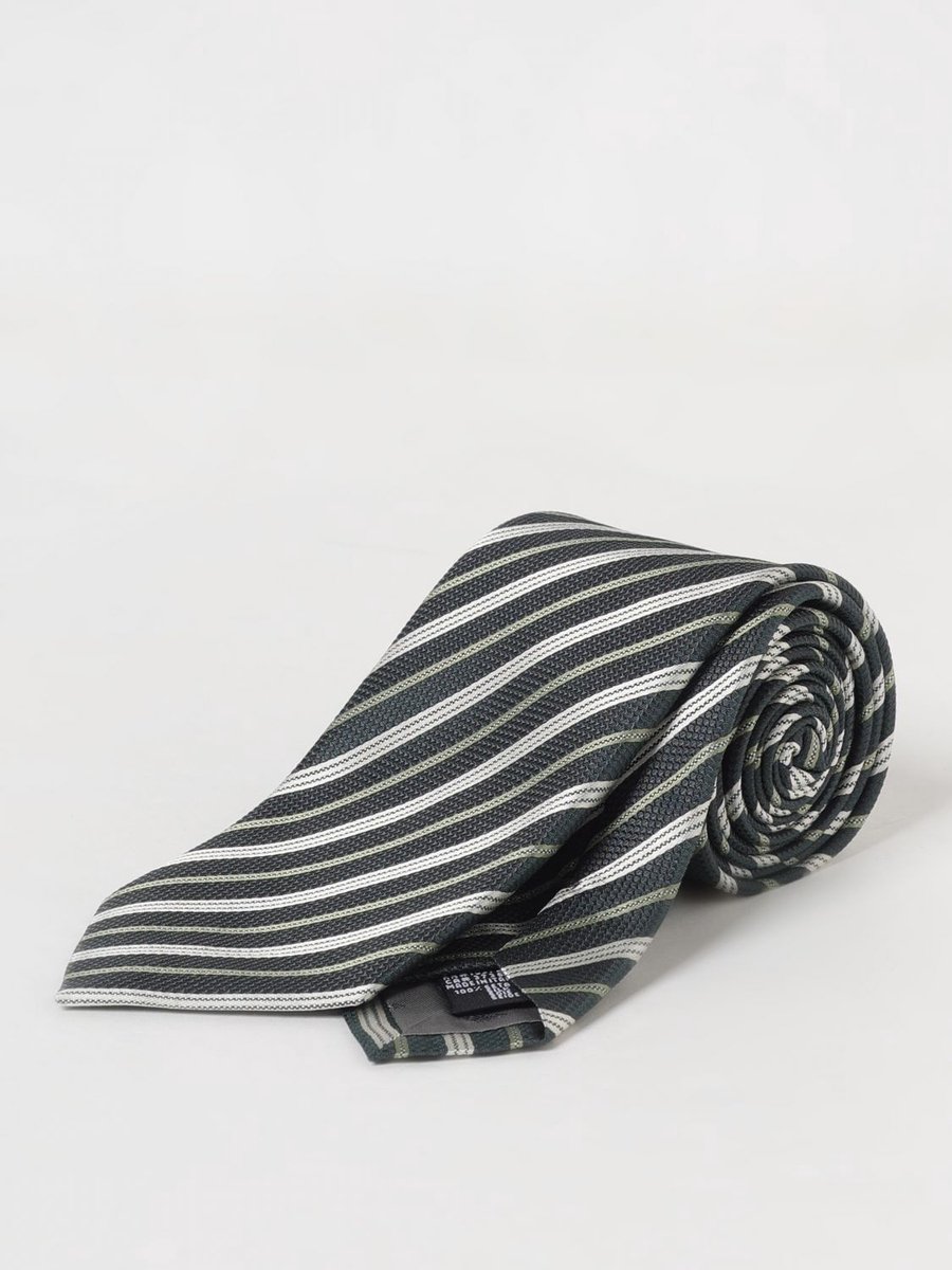 Gestreepte Zijde Stropdas