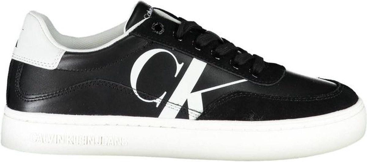 Heren Ck Logo Leren Lage Sneakers