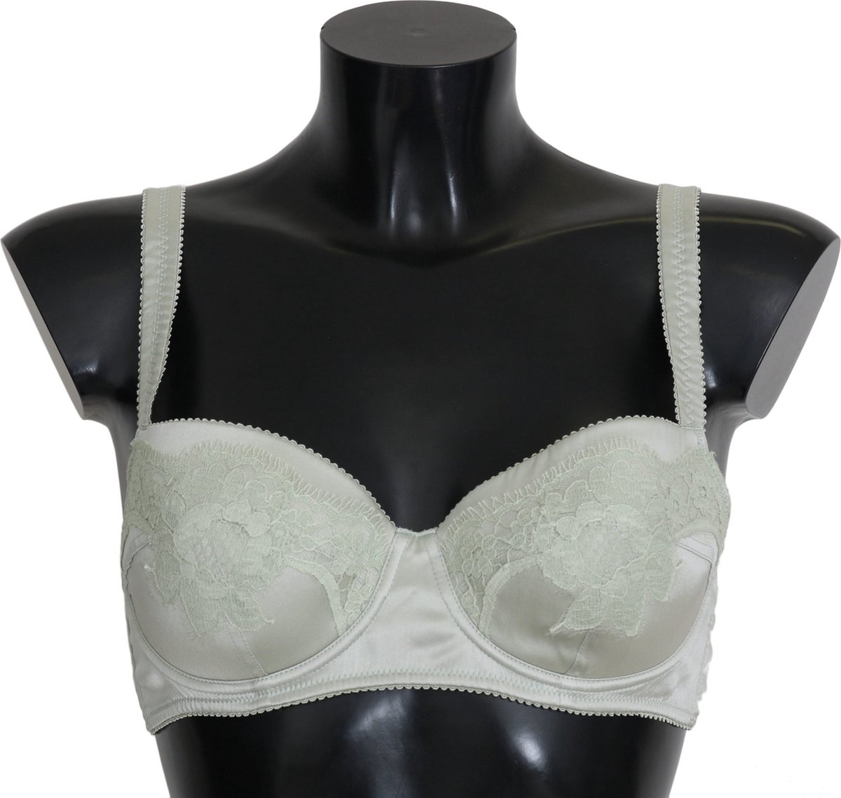 Dolce & Gabbana Groene Balconcino Beha met Bloemenkant Ondergoed