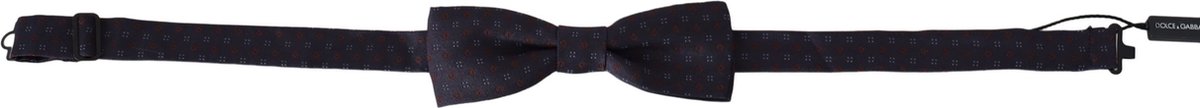 Dolce & Gabbana Mannen grijs patroon zijde verstelbare nek Papillon Strik
