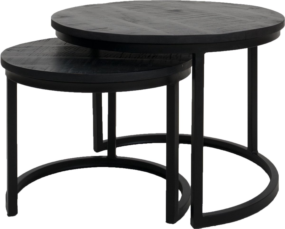 Home67 Salontafel bart set van 2 blad onderstel