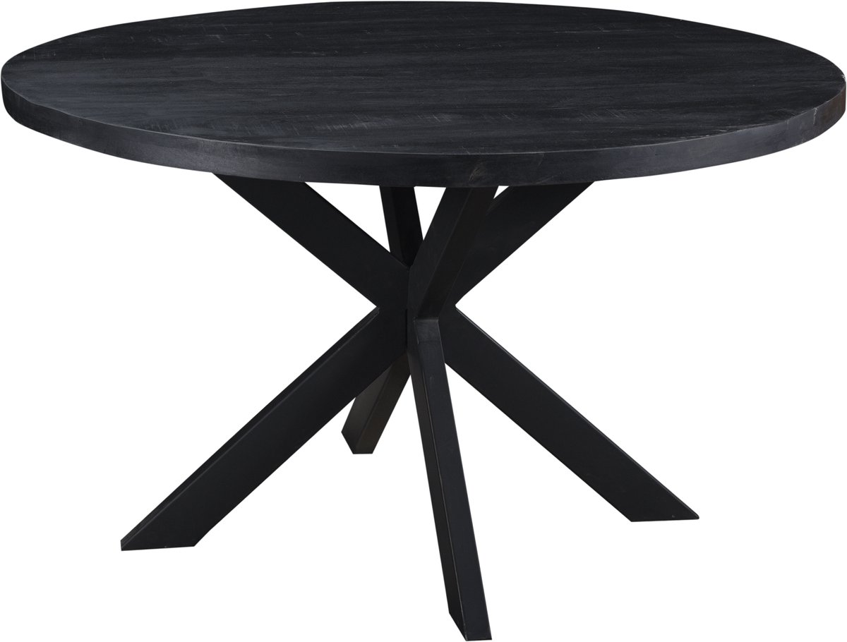 Livingfurn eetkamertafel kala rond black mangohout 150 cm -
