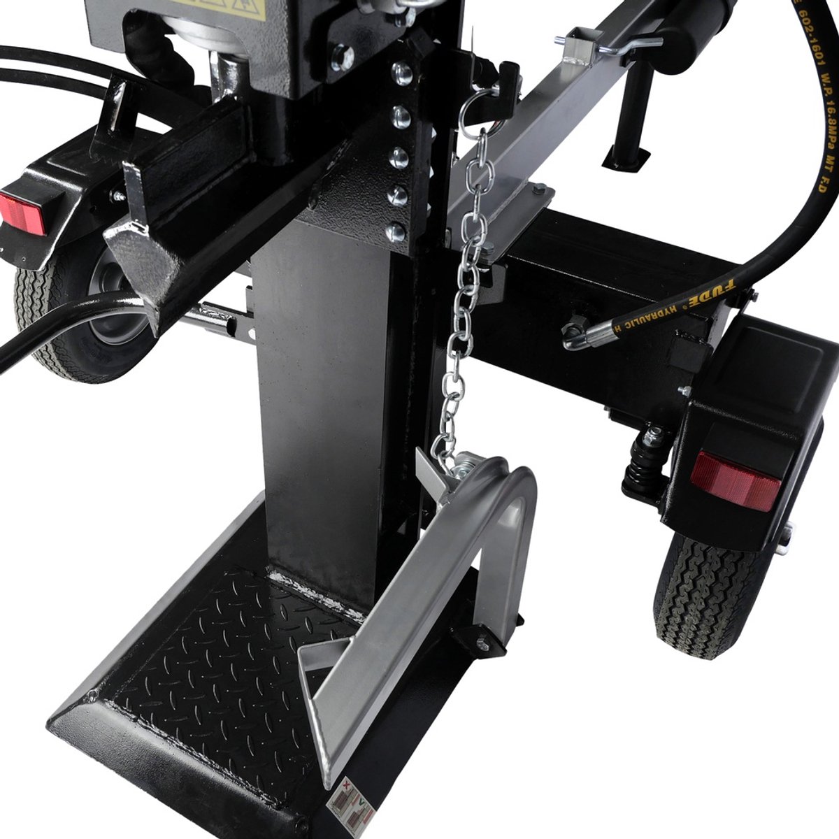 Houtklover 35 ton benzinemotor verticaal