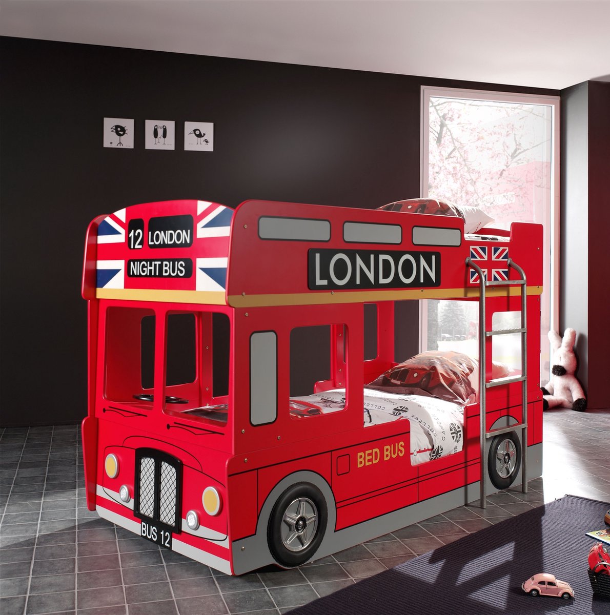 Lucevi carbeds london bus stapelbed 90x200cm -