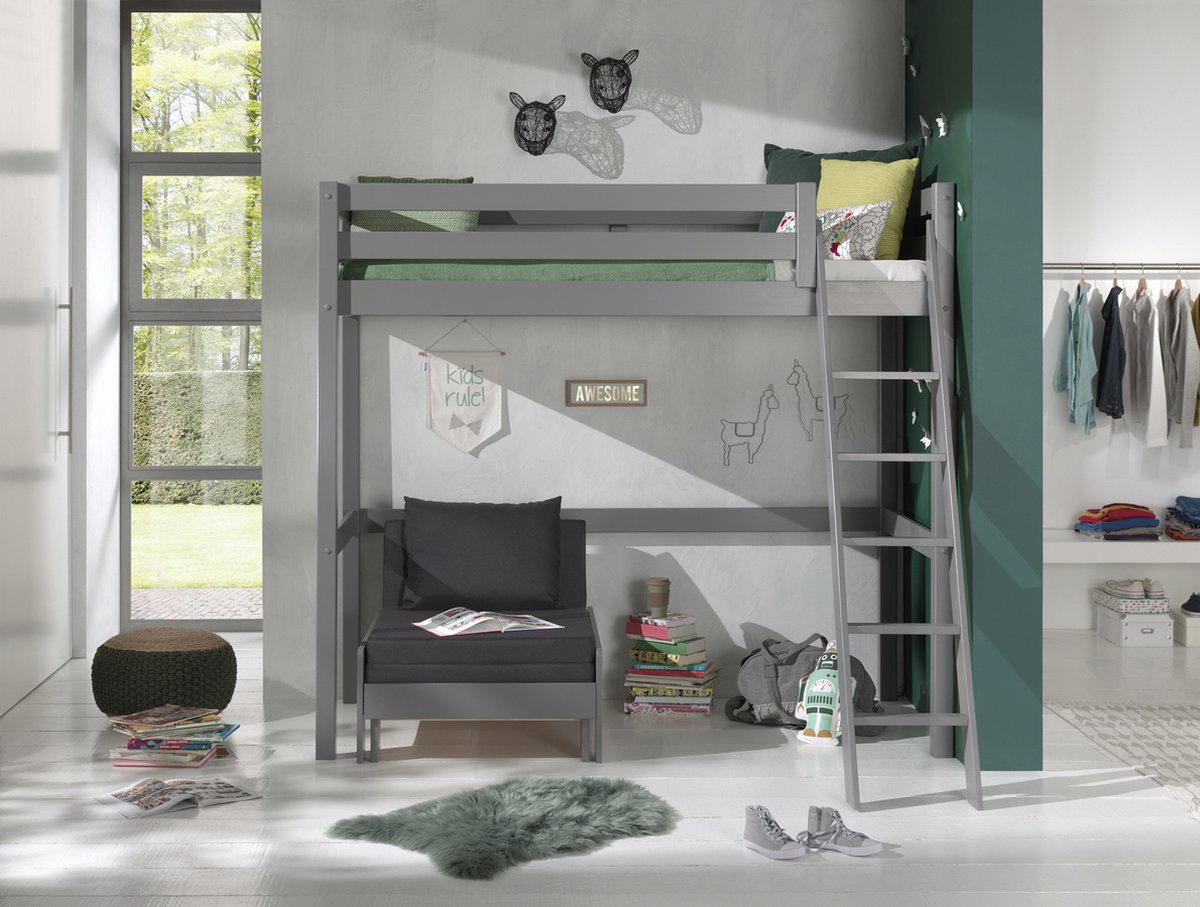 Lucevi pino mezzanine bed 90 x 200 cm pino mezzanine bed met zetelbed